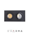 BASICO GU10 *EMPOTRABLE DOBLE GU10 NEGRO